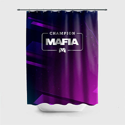 Шторка для душа Mafia Gaming Champion: рамка с лого и джойстиком н, цвет: 3D-принт