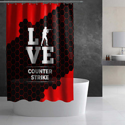 Шторка для душа Counter Strike Love Классика, цвет: 3D-принт — фото 2