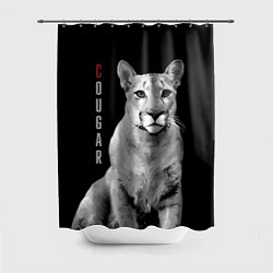 Шторка для душа Cougar - wild cat, цвет: 3D-принт