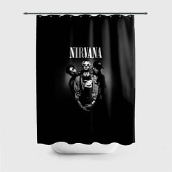 Шторка для душа Nirvana рок-группа, цвет: 3D-принт