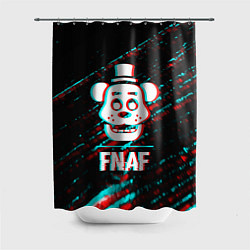 Шторка для душа FNAF в стиле Glitch Баги Графики на темном фоне, цвет: 3D-принт