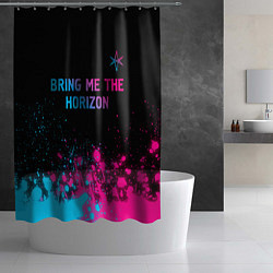 Шторка для душа Bring Me the Horizon Neon Gradient, цвет: 3D-принт — фото 2