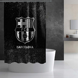 Шторка для душа Barcelona с потертостями на темном фоне, цвет: 3D-принт — фото 2