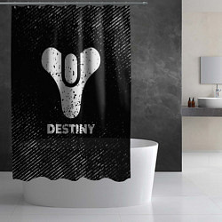Шторка для душа Destiny с потертостями на темном фоне, цвет: 3D-принт — фото 2