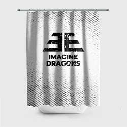 Шторка для душа Imagine Dragons с потертостями на светлом фоне, цвет: 3D-принт