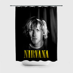 Шторка для душа Nirvana - Kurt Donald Cobain, цвет: 3D-принт