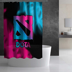 Шторка для душа Dota Neon Gradient, цвет: 3D-принт — фото 2