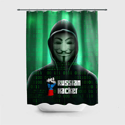 Шторка для душа Russian hacker green, цвет: 3D-принт