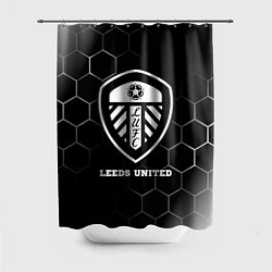 Шторка для душа Leeds United sport на темном фоне, цвет: 3D-принт