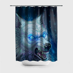 Шторка для душа Ледяной волк, цвет: 3D-принт