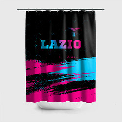 Шторка для душа Lazio - neon gradient: символ сверху, цвет: 3D-принт