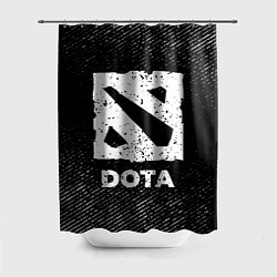 Шторка для душа Dota с потертостями на темном фоне, цвет: 3D-принт