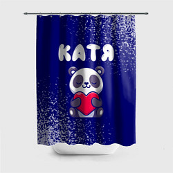 Шторка для душа Катя панда с сердечком, цвет: 3D-принт