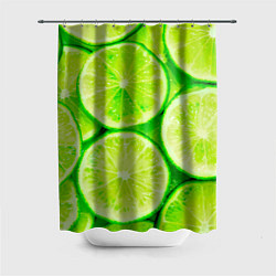 Шторка для душа Лайм - цитрусовая свежесть, цвет: 3D-принт