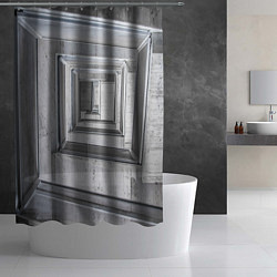 Шторка для душа Абстрактная спираль из блоков, цвет: 3D-принт — фото 2