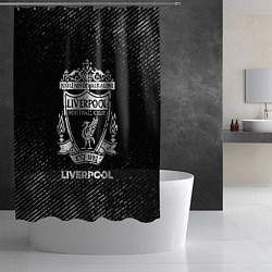 Шторка для душа Liverpool с потертостями на темном фоне, цвет: 3D-принт — фото 2