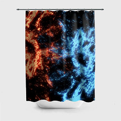 Шторка для душа Fire and Water Огонь и вода, цвет: 3D-принт