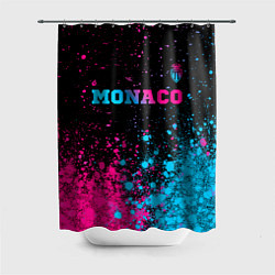 Шторка для душа Monaco - neon gradient: символ сверху, цвет: 3D-принт