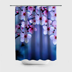 Шторка для душа Цветы дерева Черри Блоссом, цвет: 3D-принт