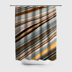 Шторка для душа Colored wavy lines, цвет: 3D-принт