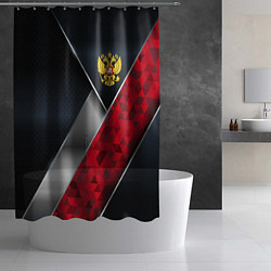 Шторка для душа Red & black Russia, цвет: 3D-принт — фото 2
