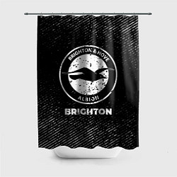 Шторка для душа Brighton с потертостями на темном фоне, цвет: 3D-принт