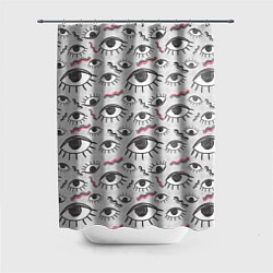 Шторка для душа Глаз с ресницами поп арт, цвет: 3D-принт