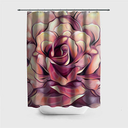 Шторка для душа Крупная роза маслом, цвет: 3D-принт