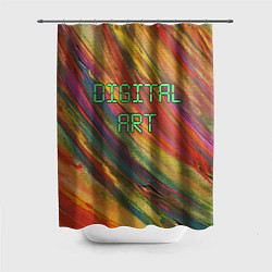 Шторка для душа Цифровой арт - холст и масло, цвет: 3D-принт