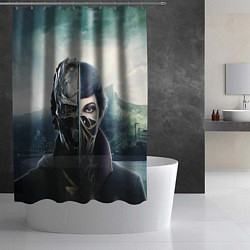 Шторка для душа Dishonored - Эмили Колдуин, цвет: 3D-принт — фото 2