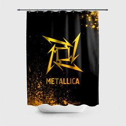 Шторка для душа Metallica - gold gradient, цвет: 3D-принт
