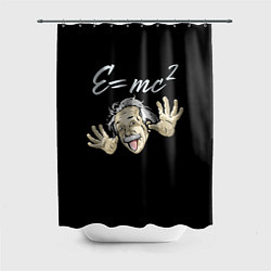 Шторка для душа Альберт Эйнштейн - рисунок, цвет: 3D-принт