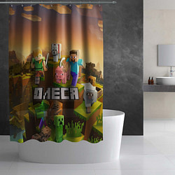 Шторка для душа Олеся Minecraft, цвет: 3D-принт — фото 2