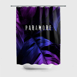 Шторка для душа Paramore neon monstera, цвет: 3D-принт