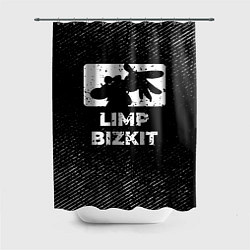 Шторка для душа Limp Bizkit с потертостями на темном фоне, цвет: 3D-принт