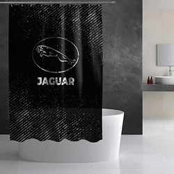 Шторка для душа Jaguar с потертостями на темном фоне, цвет: 3D-принт — фото 2