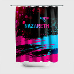 Шторка для душа Nazareth - neon gradient: символ сверху, цвет: 3D-принт