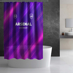 Шторка для душа Arsenal legendary sport grunge, цвет: 3D-принт — фото 2