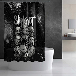Шторка для душа Slipknot Black, цвет: 3D-принт — фото 2
