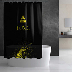 Шторка для душа TOXIC - Биологическая опасность, цвет: 3D-принт — фото 2