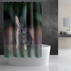 Шторка для душа Малыш кролик, цвет: 3D-принт — фото 2