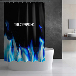 Шторка для душа The Offspring blue fire, цвет: 3D-принт — фото 2
