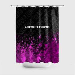 Шторка для душа Nickelback rock legends: символ сверху, цвет: 3D-принт