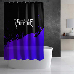 Шторка для душа Bullet For My Valentine purple grunge, цвет: 3D-принт — фото 2