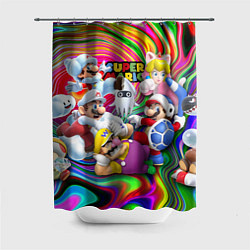 Шторка для душа Super Mario - Gaming aesthetics - Collage, цвет: 3D-принт