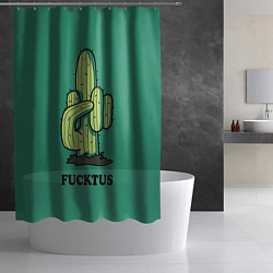 Шторка для душа Fucktus cactus, цвет: 3D-принт — фото 2