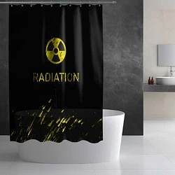 Шторка для душа Radiation - радиационная опасность, цвет: 3D-принт — фото 2