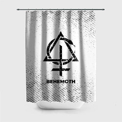 Шторка для душа Behemoth с потертостями на светлом фоне, цвет: 3D-принт