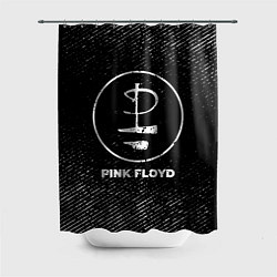 Шторка для душа Pink Floyd с потертостями на темном фоне, цвет: 3D-принт
