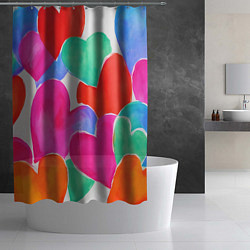 Шторка для душа Сердечный день, цвет: 3D-принт — фото 2